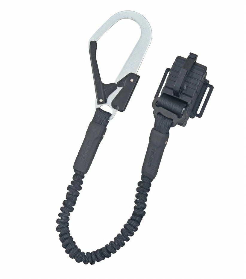 タジマ 胴ベルト用ランヤード 蛇腹縦型L1 B1JR150-TL1BK スチールフック